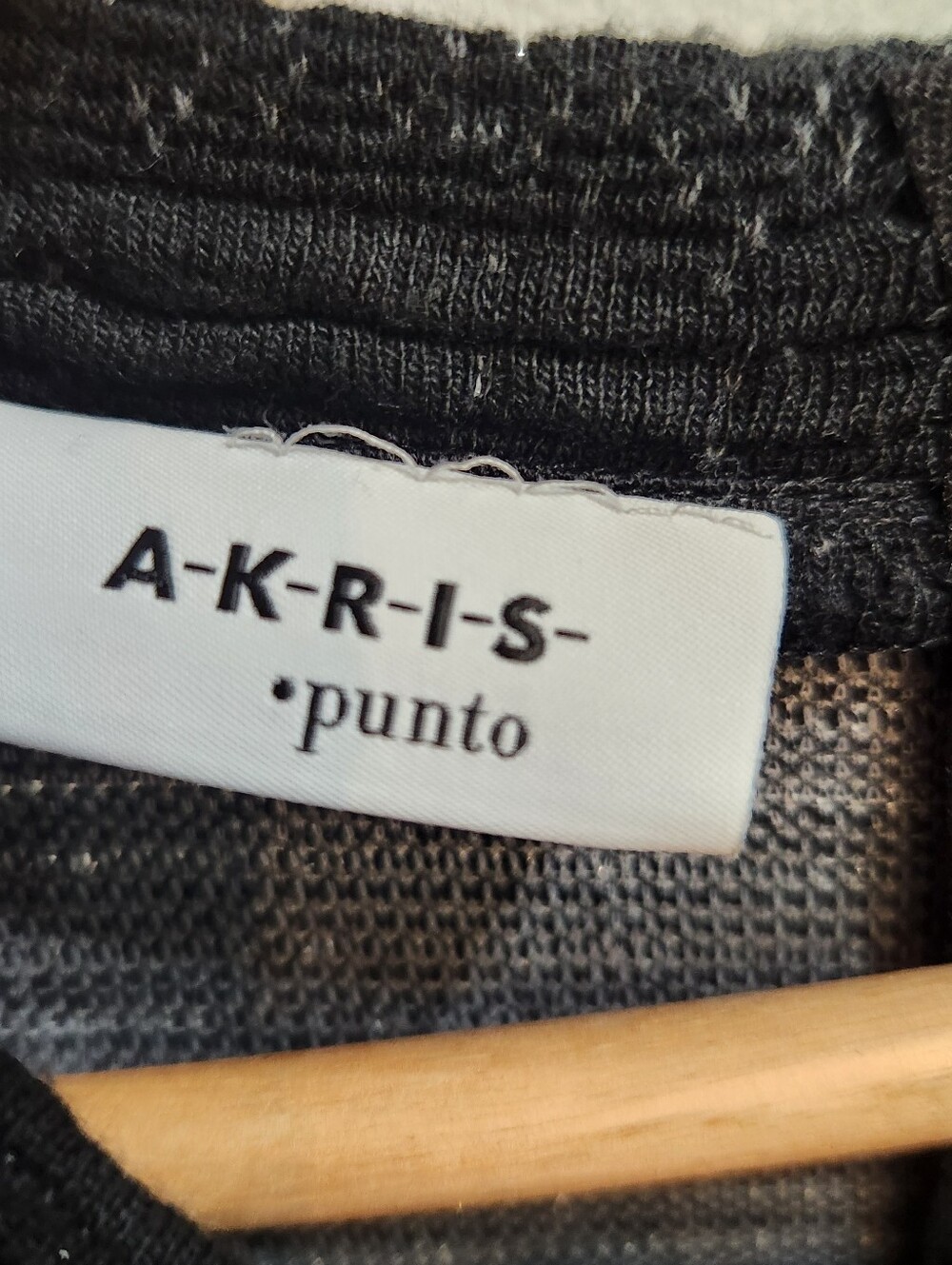Akris PuntoTunic Black & Silver Check Jersey Dress Size 9 - Picture 5 of 15
